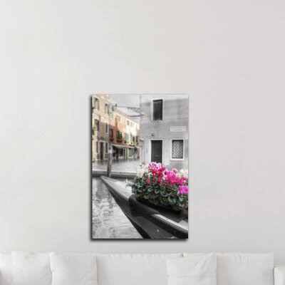 &Canal Fiori #1& by Alan Blaustein - Wrapped Canvas Photograph Print Latitude Run Size: 21x22 H x 14x22 W x 1.5x22 D YNY2_W2HRX33