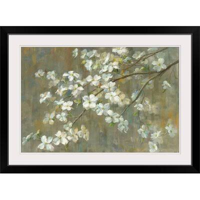 &Dogwood in Spring& Danhui Nai Painting Print Laurel Foundry Modern Farmhouse Format: Black Frame, Size: 32x22 H x 44x22 W x 1x2 SNE9_Z3RVX27