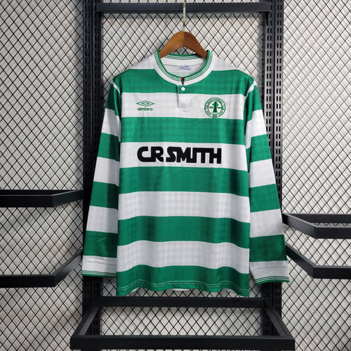 Camisa Celtic 1987/88 Retrô Manga Longa Masculina