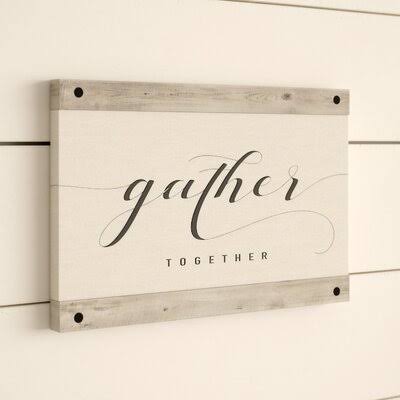 &Gather Together& by Amanda Murray - Wrapped Canvas Giclée Art Print Laurel Foundry Modern Farmhouse Size: 12x22 H x 18x22 W x 1 DKI9_Y1AHW34