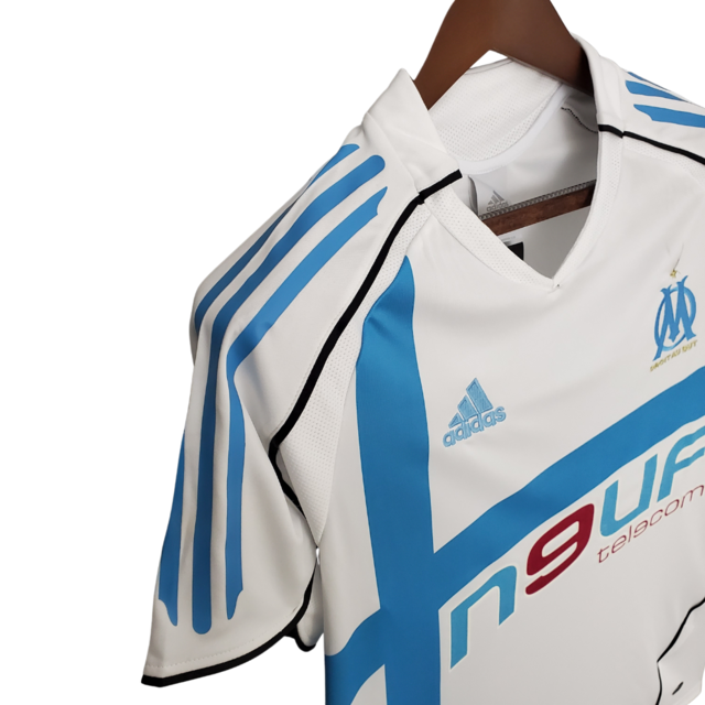 Camisa Olympique de Marseille Retrô 2005/2006 Branca - Adidas